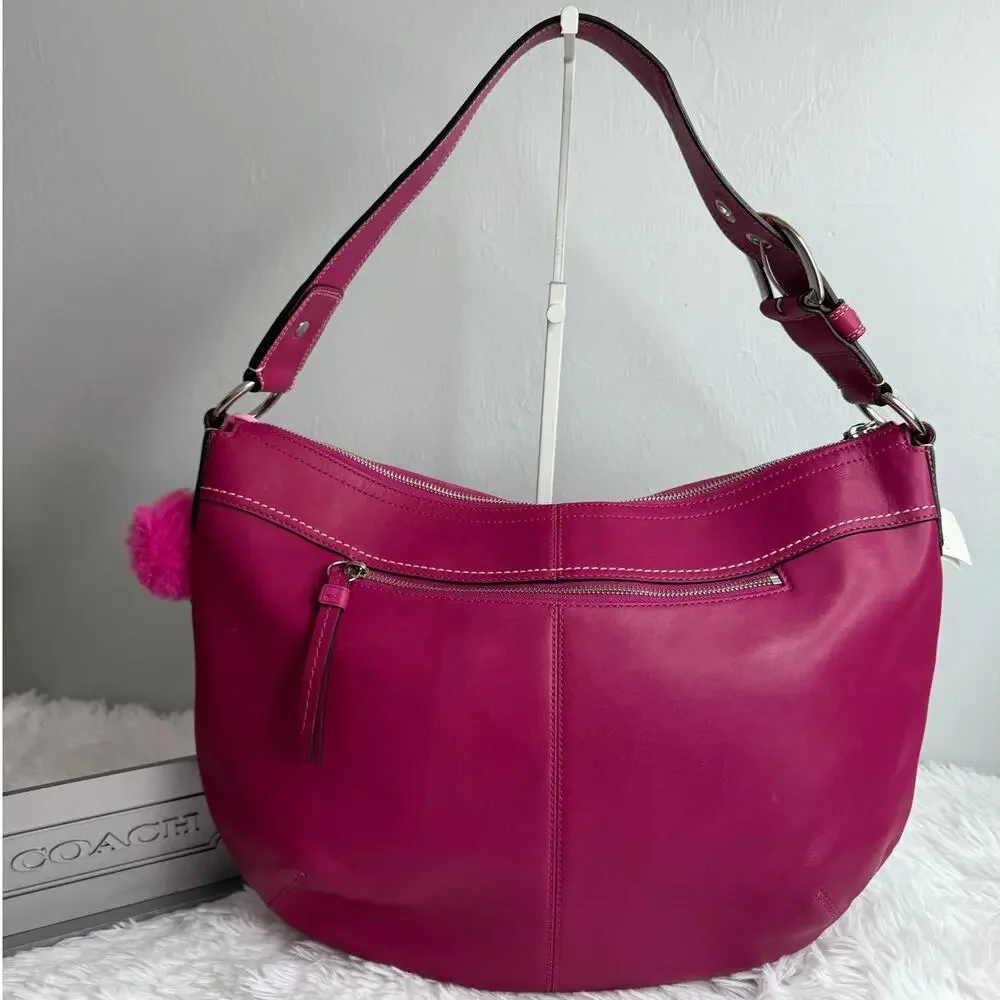 NWT y2k COACH Soho Pleated Leather Large Hobo Shoulder Bag F1373100
